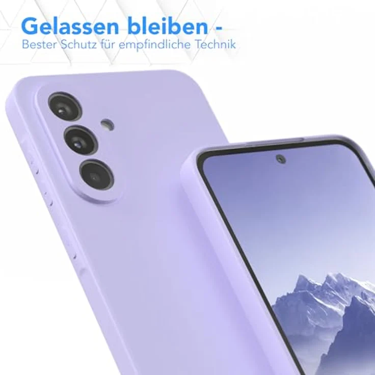 EAZY CASE Silikonhülle für Galaxy A56, stoßfeste Schutzhülle mit Kameraschutz, dünn und leicht, TPU Phone Bumper, in Lavendel Blau – Bild 4