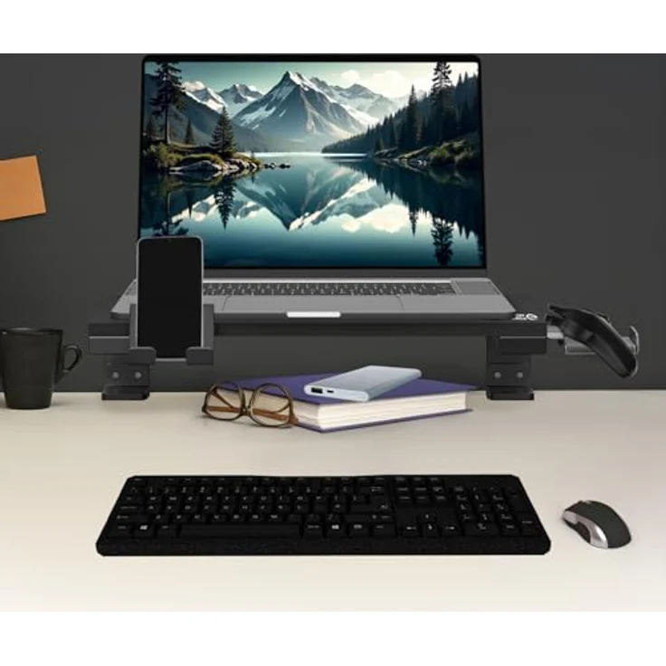 Ergo Office ER-303 B Laptop-/Monitorständer, Tragfähigkeit 20kg für Diagonale 13-32 Zoll, schwarz – Bild 9