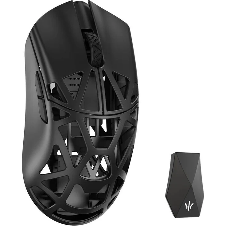 WLMouse Beast X Max, kabellose Gaming-Maus mit Omron Optical Switches, 8.000 Hz Abtastrate, ultraleicht 40 g, schwarz