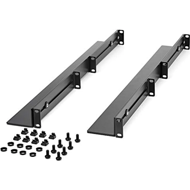 StarTech.com 1U Server Rack Rails with Adjustable Mounting Depth - 4 post - Rack-Schienen-Kit - Rack montierbar - Schwarz - 1U - 48.3 cm (19) – Bild 5