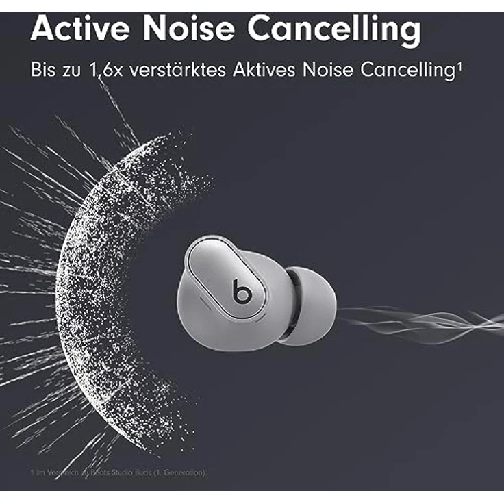 Beats Studio Buds + (2023) – Komplett kabellose Noise Cancelling In-Ear Kopfhörer, verbesserte Apple & Android Kompatibilität, Schweiß-beständige Bluetooth Kopfhörer - Space Silber – Bild 4