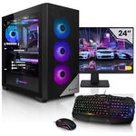 Megaport Komplett Set Gaming PC Intel Core i9-12900KF • GeForce RTX4060Ti 16GB • 24" Monitor • Windows 11 • 32GB DDR4 • 1TB M.2 SSD • WLAN • Wasserkühlung • Tastatur • Maus pc Gaming komplettpaket in Schwarz - Preisvergleich