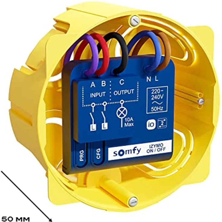 SOMFY Unterputz-Empfänger Licht An/Aus io 1822649, 1822649 – Bild 2