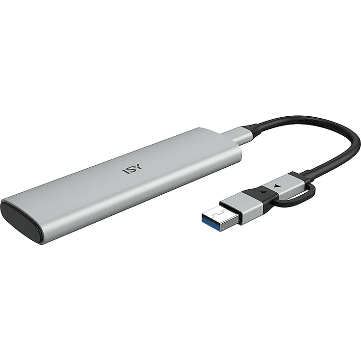 ISY ISE 1000-SV M.2 NVMe SSD Festplattengehäuse, extern, Silber