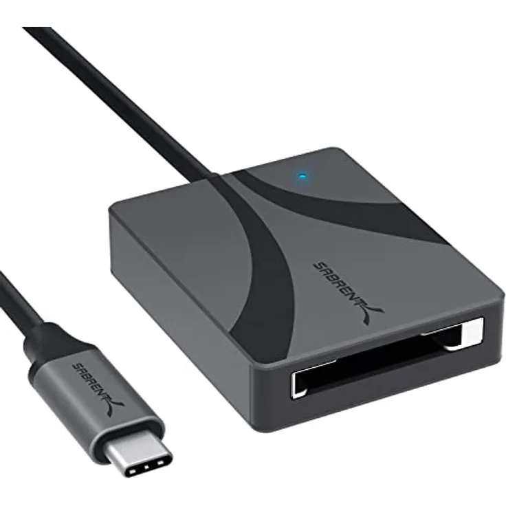 SABRENT CFexpress Typ B Kartenleser, USB typ C 3.2x2 auf CF Express speicherkartenleser, überträgt 950MBps Externe Kartenlesegeräte, cf-Express Kartenadapter für Fotografen, Videofilmer (CR-CFXB)
