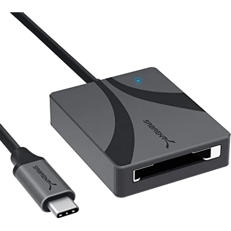 SABRENT CFexpress Typ B Kartenleser, USB typ C 3.2x2 auf CF Express speicherkartenleser, überträgt 950MBps Externe Kartenlesegeräte, cf-Express Kartenadapter für Fotografen, Videofilmer (CR-CFXB) – Bild 1