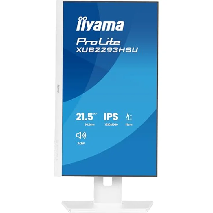 iiyama Prolite XUB2293HSU-W7 21,5" IPS LED-Monitor, Full-HD 100Hz, Höhenverstellung, Pivot, HDMI, DP, USB2.0, weiß – Bild 4
