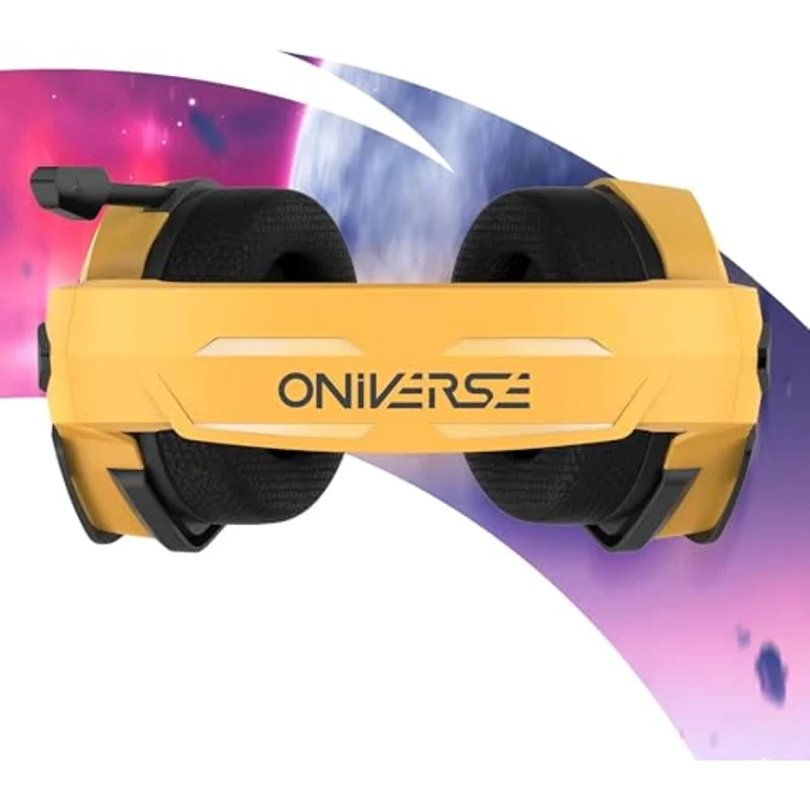 Oniverse Gaming Headset Nebula - Solarfire Yellow, kabelgebundenes Gaming Headset mit 50 mm Treibern, 20-20.000 Hz Frequenzbereich, 2 Meter Kabellänge, für PlayStation 5 – Bild 4