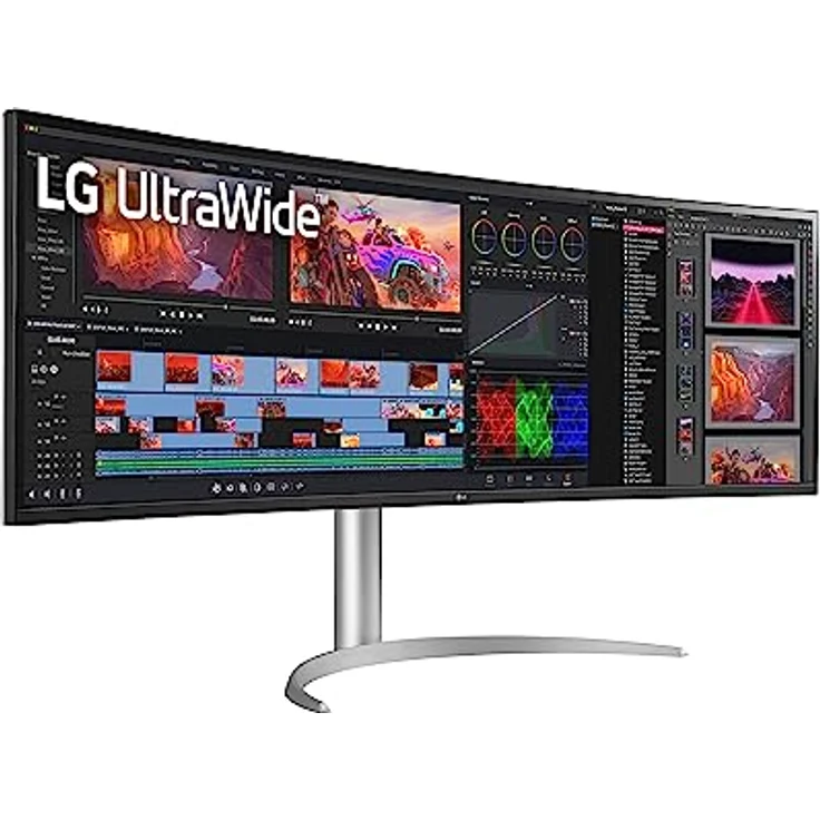 LG Electronics 49WQ95X-W.AEU IPS 32:9 UltraWide Monitor 49" (124,46 cm), QHD Wide 1440p, Curved TFT-LCD Aktiv Matrix mit White LED Backlight, Anti-Glare, Weiß – Bild 4