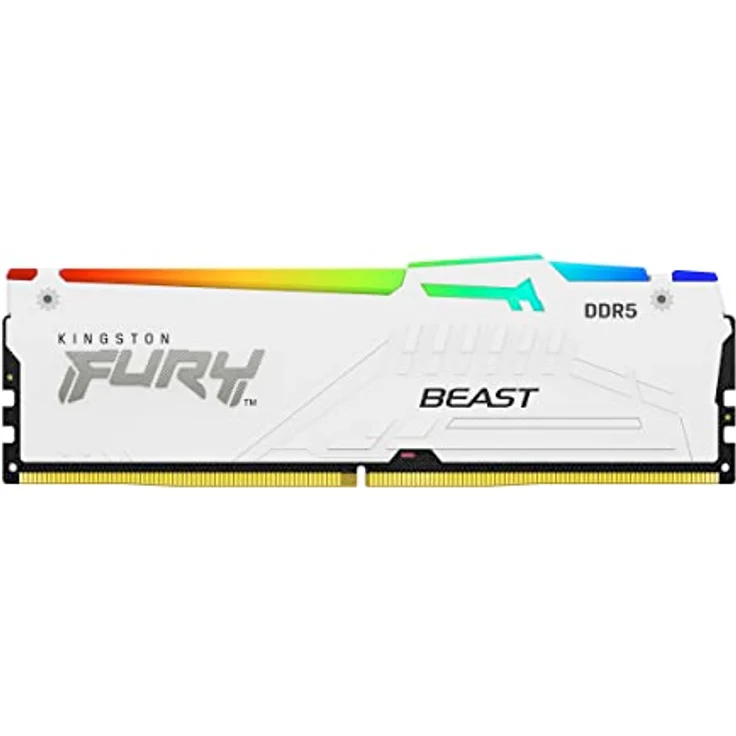 Kingston Fury Beast Weiß RGB XMP DDR5 64GB 6000MT/s CL40 DIMM Desktop Speicher (Kit mit 4) - KF560C40BWAK4-64 - Preisvergleich – Bild 2