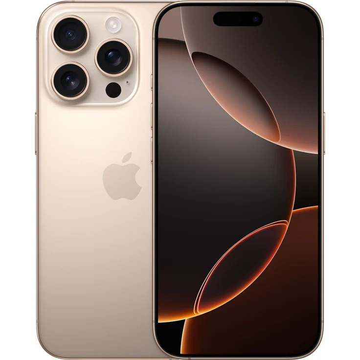 Apple iPhone 16 Pro 5G Smartphone (6,3 Zoll) OLED-Display, 512 GB interner Speicher, iOS 18, Titan Wüstensand – Bild 1