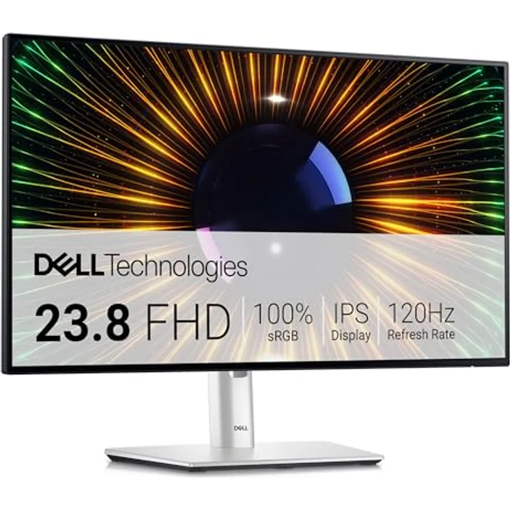 Dell U2424H UltraSharp 24 Zoll Full HD (1920x1080) Monitor, 120Hz, IPS, 5ms, 100% sRGB, 2X USB-C, 2X DisplayPort, HDMI, 3X USB, 3 Jahre Garantie, Silber – Bild 1