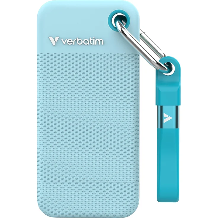 Verbatim Pocket PSSD 1TB, Externe SSD mit USB 3.2 Gen 2, superschnelle Datenübertragung, Blau, inkl. 2x Sleeves – Bild 1