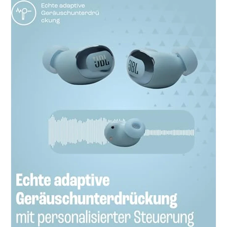 JBL Live Buds 3, Kabellose Ohrhörer mit Bluetooth, 40h Akkulaufzeit, True Adaptive Noise Cancelling and High Resolution Signature Sound, IP55 Wasserdicht, Blau – Bild 5