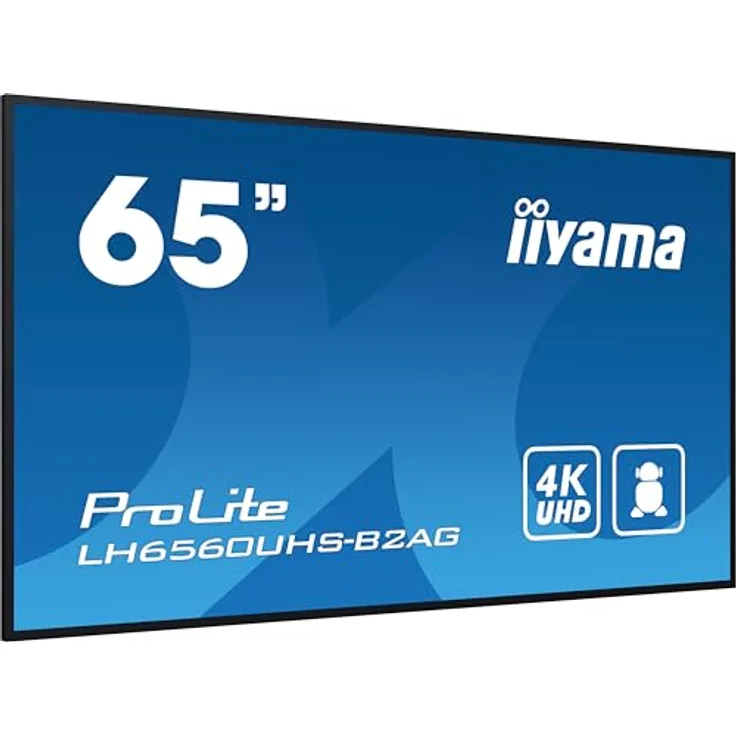 iiyama Prolite LH6560UHS-B2AG 64.5" Digital Signage Display 4K UHD HDMI WiFi 24/7 schwarz
