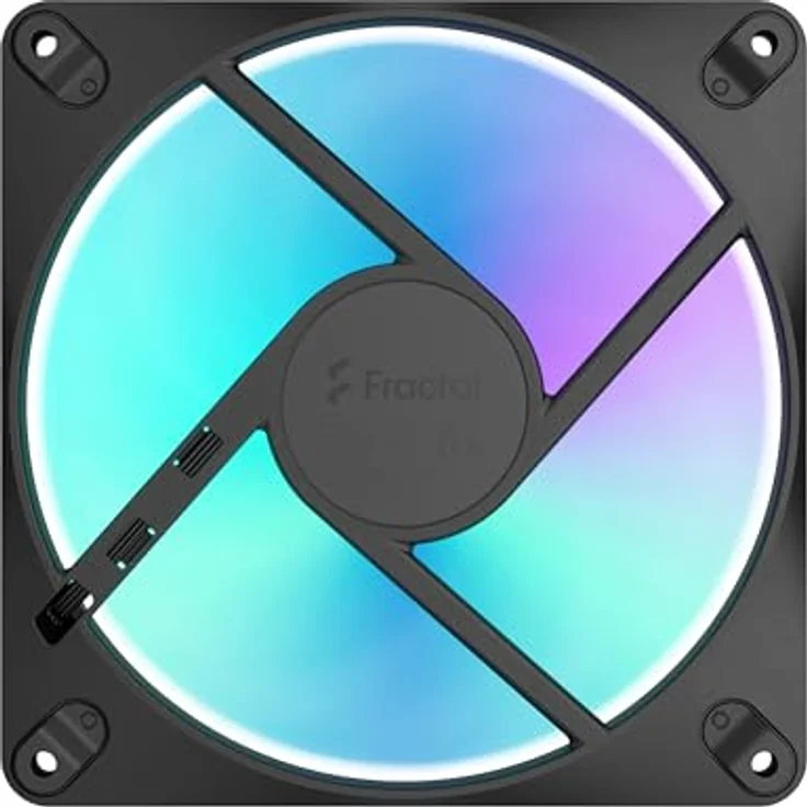 Fractal Design Dynamic 3 14 PWM RGB Black, Gehäuselüfter 140mm mit 76.3 CFM Luftstrom, 3er Pack – Bild 7
