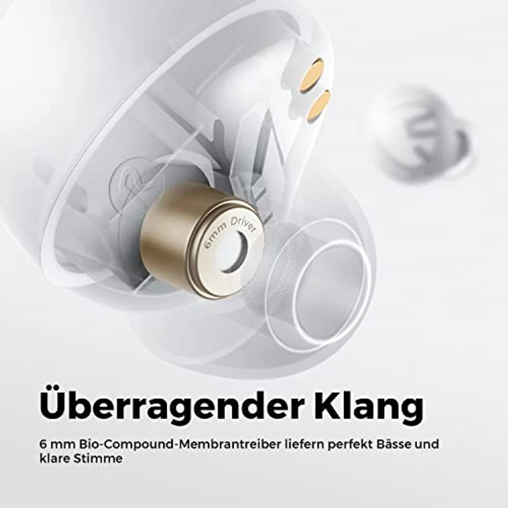 SoundPEATS TWS Free2 Classic, Kabellose Kopfhörer in Weiß mit hochwertigem Sound – Bild 5
