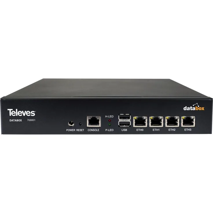 Televes Databox DATABOX, 4-Port Netzwerk Switch mit zentraler Überwachung und SNMP-Protokoll