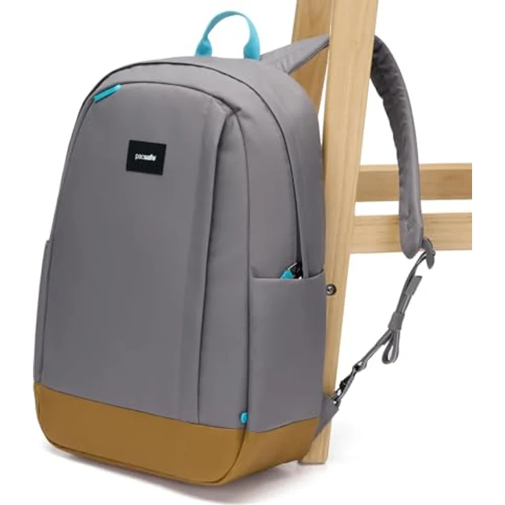 Pacsafe GO 25L, Anti-Diebstahl Notebook Rucksack in Stone mit gepolstertem Laptopfach und RFID-blockierendem Fach – Bild 6