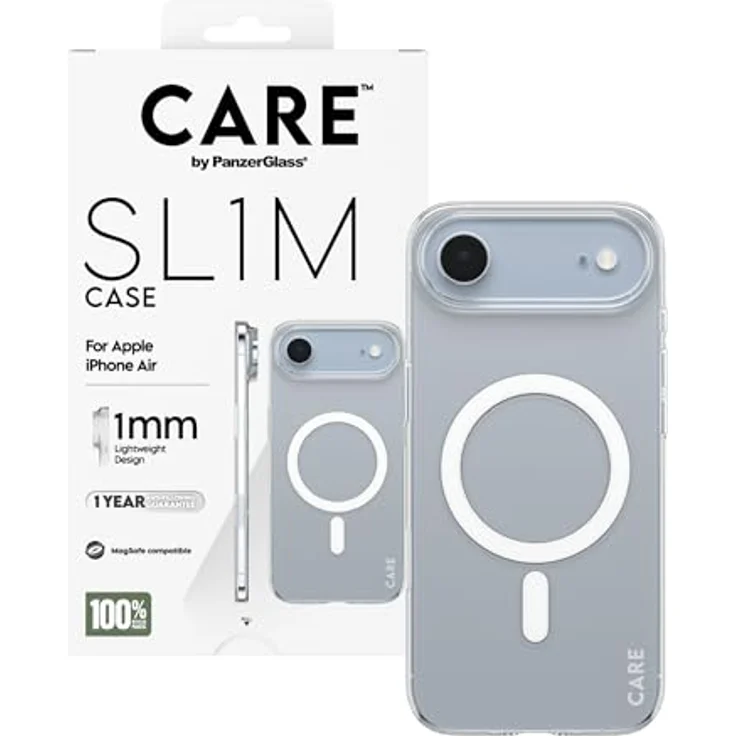 Panzer Glass Care by PanzerGlass SL1M Case Transparent mit MagSafe für iPhone Air, robust und kratzfest, aus 100% recyceltem Kunststoff – Bild 5