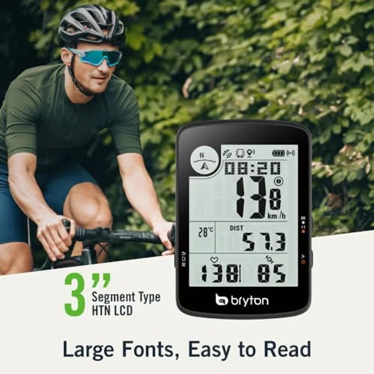 Bryton Rider 17, Fahrradcomputer mit 7,6 cm Display und 25 Stunden Akkulaufzeit – Bild 5