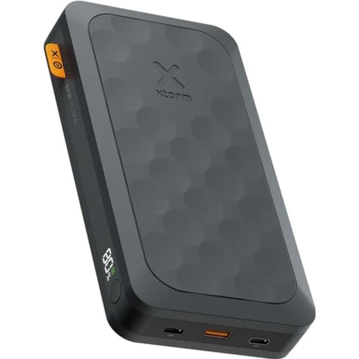 Xtorm 67W Fuel Serie 5 Powerbank 45.000mAh, LED-Anzeige, 2 x USB-C / 1 x USB-A, 100% GRS Material, Sicherheitsfunktionen, Geeignet für Samsung und iPhone, Schwarz – Bild 1
