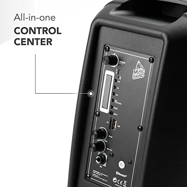 Music Sound | Speaker Karaoke | Bluetooth-Lautsprecher mit LED-Licht - 5 Watt Leistung – Bild 3