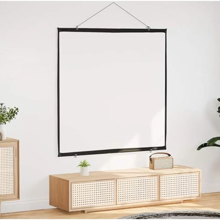 vidaXL Beamer Leinwand Wandhängend 72 Zoll 1:1, Projektionswand aus 100 % Polyester, ideales Heimkino- und Präsentationszubehör – Bild 2