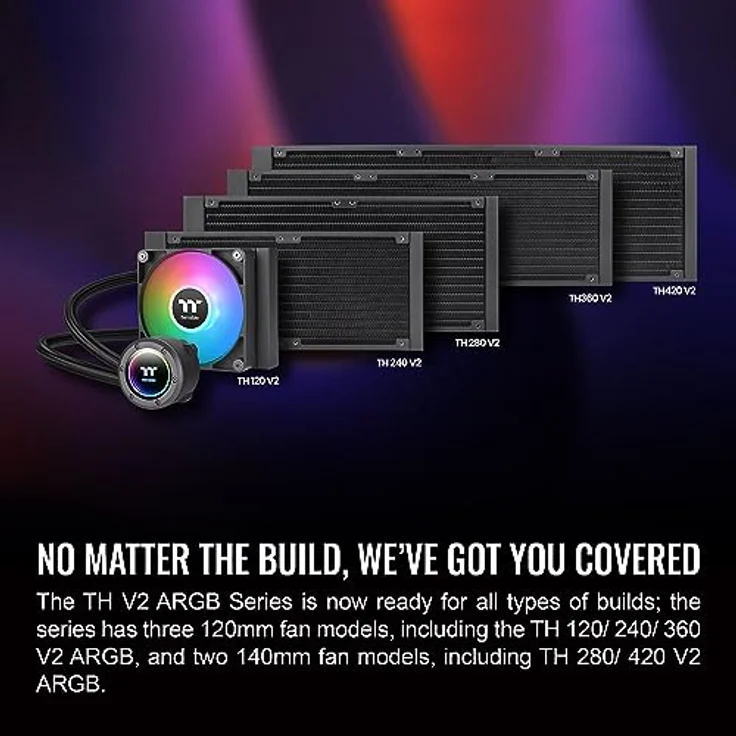 Thermaltake WAK TH240 "Snow" ARGB Sync V2, All-in-One Wasserkühler mit Dual-Lüfter und RGB-Beleuchtung, Schwarz – Bild 3
