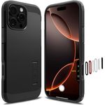 Spigen iPhone 16 Pro Tough Armor T (AI) MagFit Hülle - Schwarz, Kamerasteuerung aktiviert, Kompatibel mit MagSafe Zubehör
