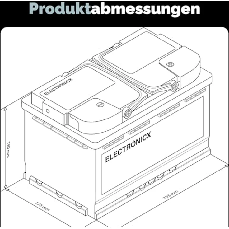 Electronicx Marine Edition Gel Batterie 120 AH 12V, wartungsfreie Bootsbatterie mit hoher Stromabgabe und auslaufsicherem Gehäuse – Bild 8