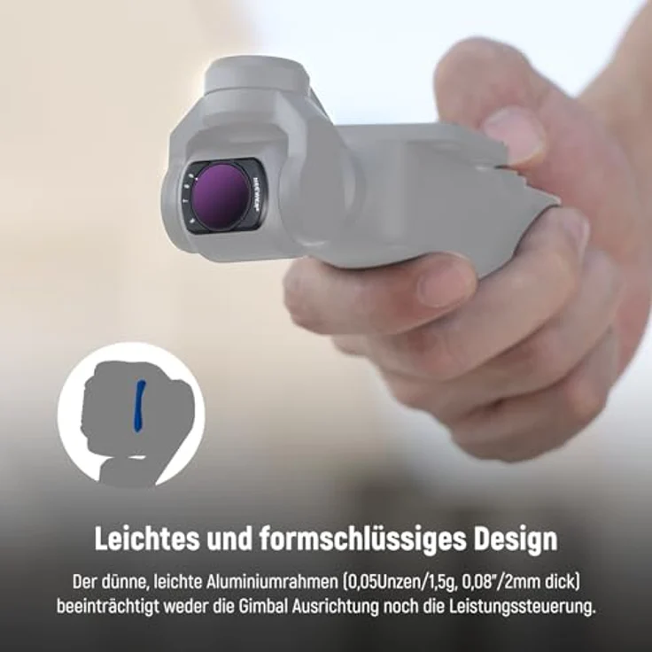 NEEWER Variabler ND64-512 Filter für DJI Osmo Pocket 3/4, Magnet ND Filter mit 6-9 Blendenstufen und 2 Displayschutzfolien – Bild 5