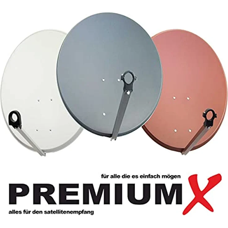 PremiumX SAT Anlage 100cm Aluminium Antenne, Octo LNB mit 16x F-Stecker, anthrazit – Bild 7