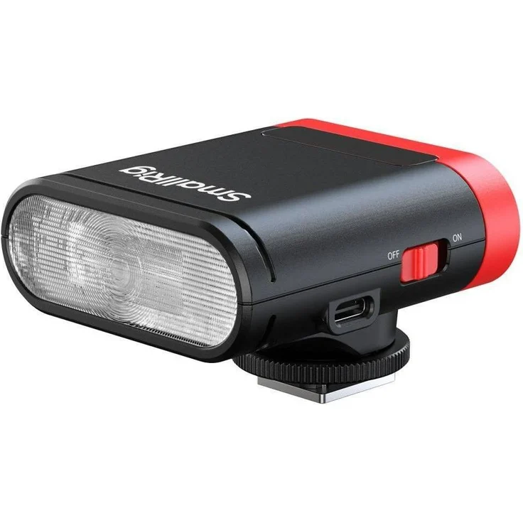 SmallRig RS20 Mini-Speedlite-Blitz, Aufsteckblitz mit Leitzahl 12, schwarz, kompaktes Design für universelle Kamerakompatibilität