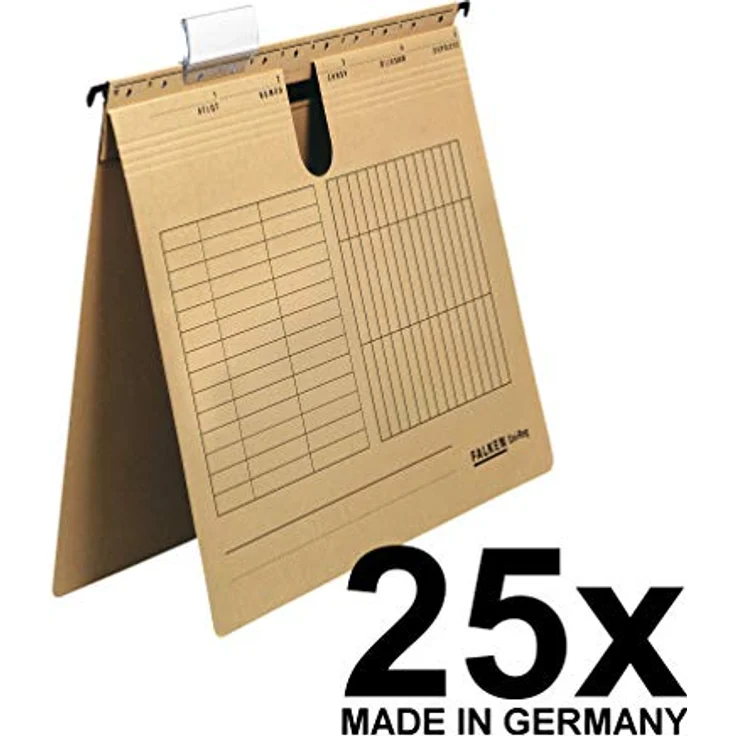 Falken Hängehefter 80004344, UniReg, A4, kaufmännische Heftung, braun, Karton, 25 Stück – Bild 2