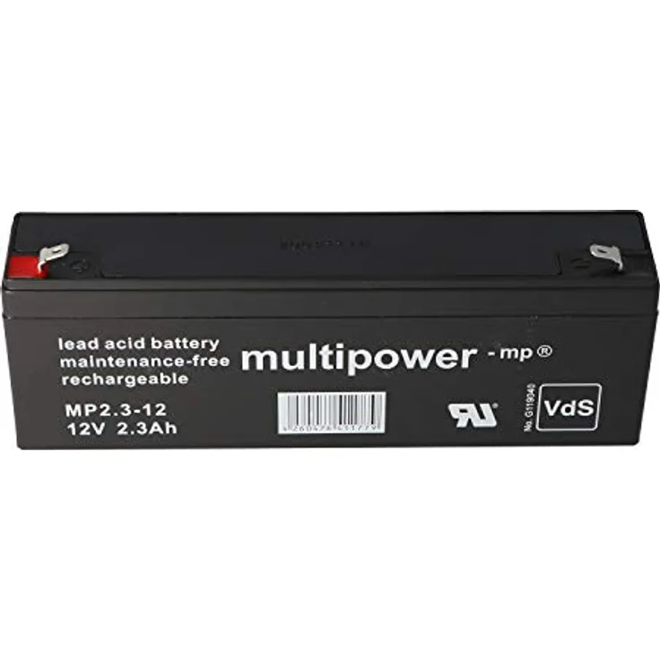 Multipower MP2.3-12 Blei Akku, 4,8mm Faston Stecker, früher Multipower MP2,2-12 – Bild 8