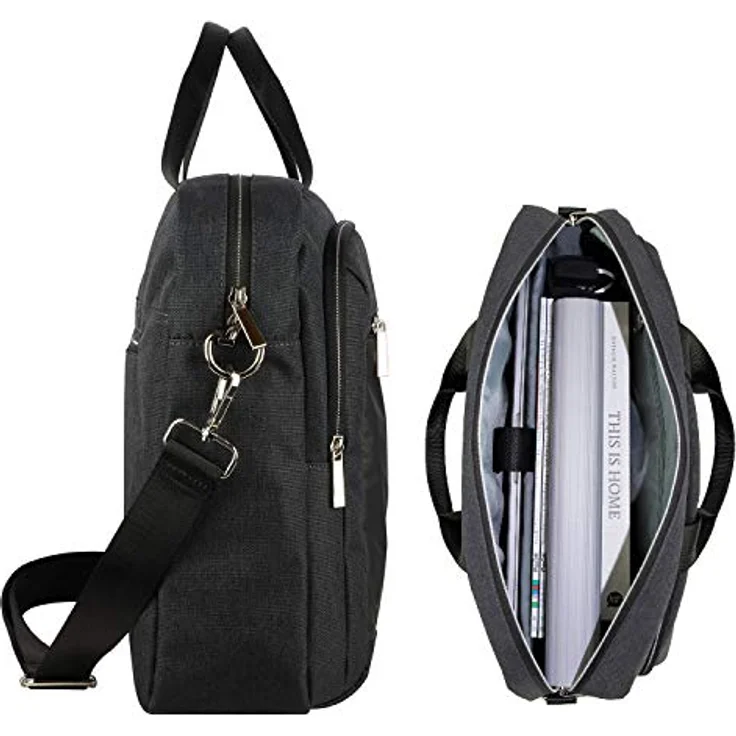 Bugatti Aktentasche SERA (17.30"), Notebooktasche, Grau, mit RFID-Schutz und vielfältigen Fächern – Bild 5
