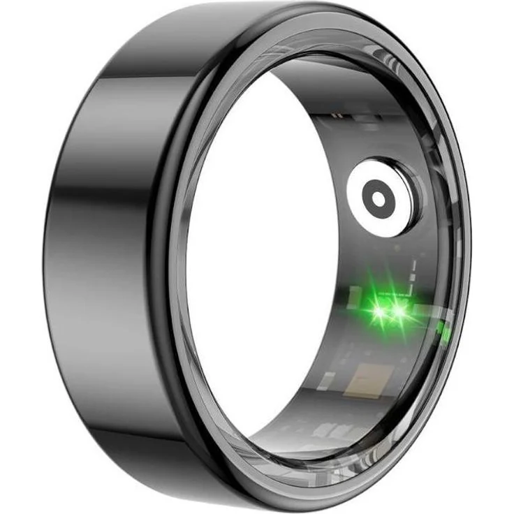 Colmi R02 Smart Ring, Gesundheitsüberwachung mit Blutsauerstoff- und Herzfrequenzmessung, Schwarz