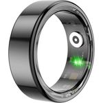 Colmi R02, Smart Ring aus rostfreiem Stahl mit Gesundheitsüberwachung, Schwarz