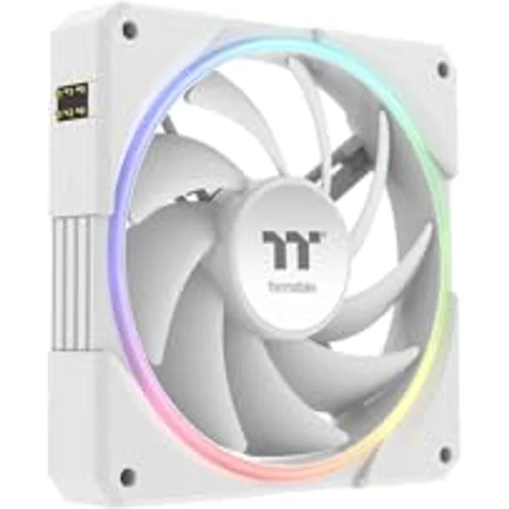 Thermaltake TS140 EX RGB, Gehäuselüfter 3-Pack mit integriertem Temperatursensor und PWM-Lüftersteuerung, Snow – Bild 3