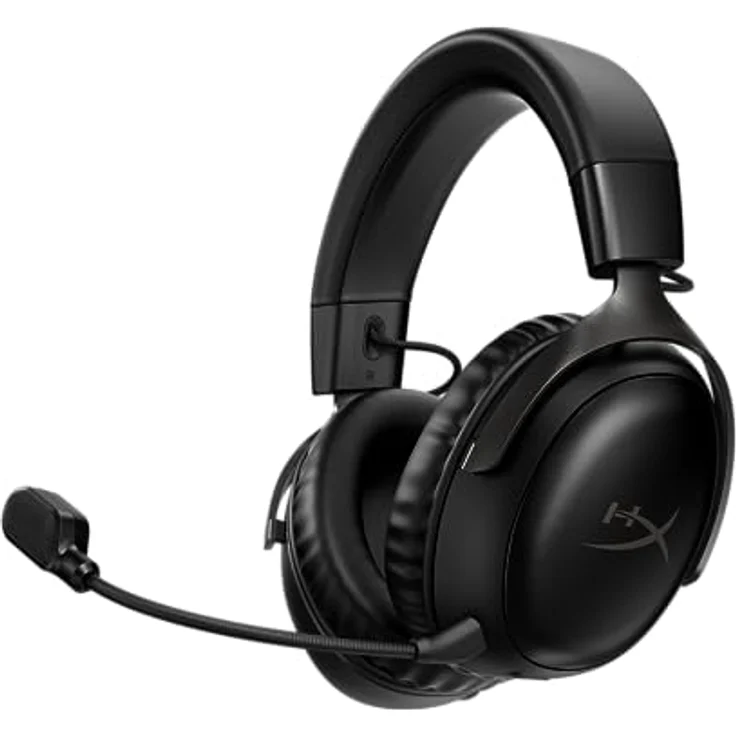 HyperX Cloud III Wireless – Gaming Headset for PC, PS5, PS4, up to 120-hour Battery, 2.4GHz Wireless, 53mm Angled Drivers, Memory Foam, Durable Frame, 10mm Microphone, Black. – Bild 1