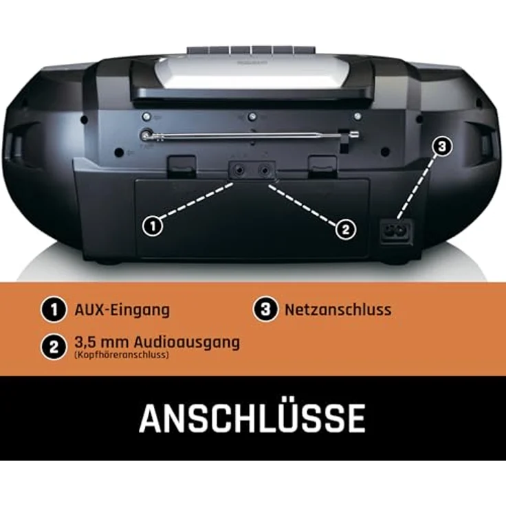 Lenco SCD-720SI Kofferradio Schwarz-Silber (12135606511) – Bild 6