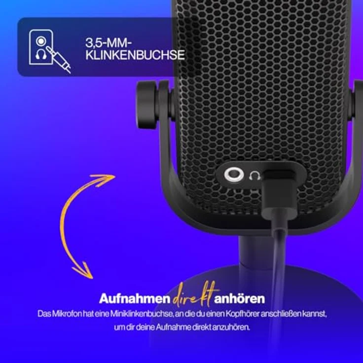 Endorfy Solum Voice S (schwarz, USB-C), Mikrofon – Bild 4