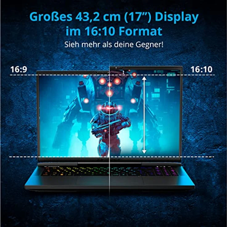 MEDION ERAZER Beast X40 43,2cm (17" Zoll 240Hz) QHD+ Gaming Notebook (Intel Core i9-13900HX, 32GB DDR5 RAM, 1TB SSD, GeForce RTX 4080 12GB GDDR6, Win 11 Home) – Bild 4