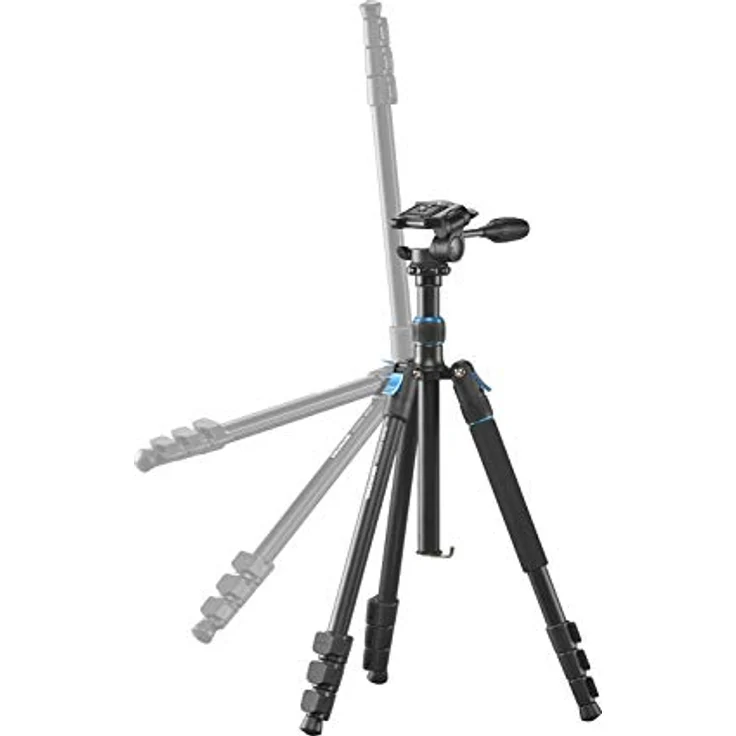 Cullmann Rondo 460M RW20 Allround-Dreibeinstativ mit 3-Wege-Kopf, Tragkraft 4kg, Packmaß 43,5 cm, Auszugshöhe 157,5cm – Bild 2