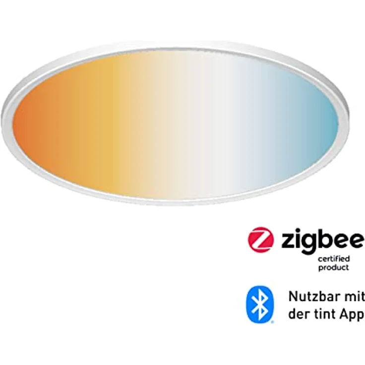 tint Smarte LED-Deckenleuchte AMELA – Dimmbar mit 6 voreingestellten Lichtszenen – 1800-6500 K – Steuerbar per Alexa, Fernbedienung oder Bluetooth – Weiß (Ø 50 cm) – Bild 4
