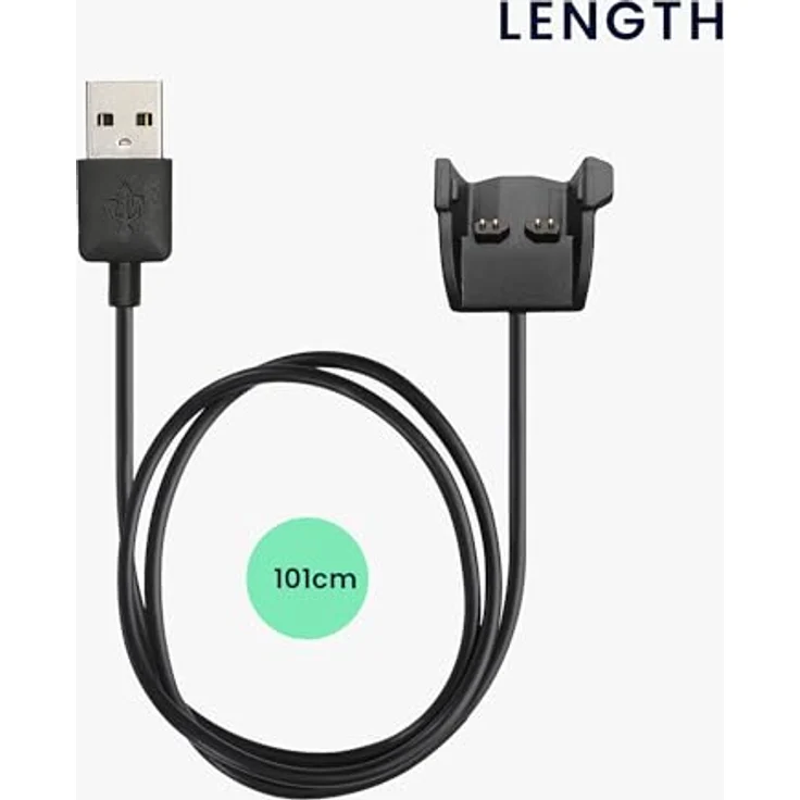 kwmobile USB-Ladekabel für Garmin Vivosmart HR / Approach X40 Schwarz – Bild 4