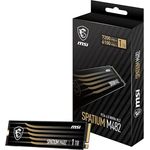 MSI SPATIUM M482 PCIe 4.0 NVMe M.2 1TB - Interne SSD, 7.200 MB/s lesen, 6.100 MB/s schreiben, für Konsole und PC, Schwarz