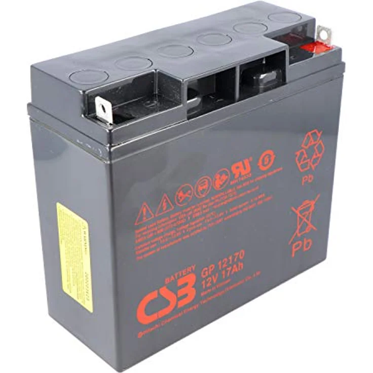 CSB CSB-GP12170 12 Volt AGM Bleiakku 17Ah, wartungsfrei, M5 Flachpol, 5 Jahre Standby Type, 181x76x167mm – Bild 7