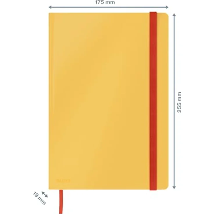 LEITZ Notizbuch Cosy B5, fester Einband kariert mit Soft-Touch-Oberfläche, gelb – Bild 6